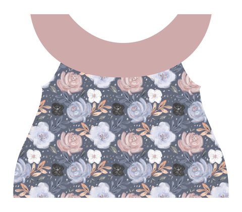 Clothing Set - Newborn - Black Rose/Swan