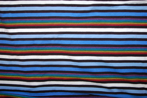 Blue and Rainbow Stripes - Choose: size, inner and snaps - DAY WITH WINDPRO - Hybrid Fitted