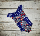 M Tod Red, White, and Blue Floral - Mae Vintage Tankini $35 *RTS