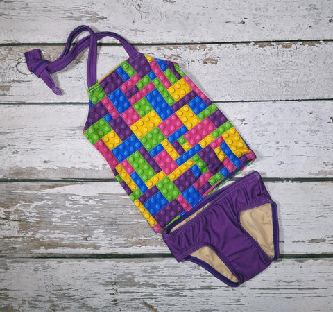 S Tod Building Block - Halter Swimsuits $35 RTS