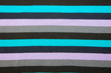 Turquoise and Purple Mystic Kitties Stripe Combo- Choose: size, inner and snaps - DAY WITH WINDPRO - Hybrid Fitted