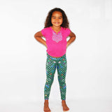 Whacky Cat Teal (second) - Girls Medium - (Ready To Ship)