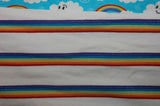 Happy Clouds and Rainbow/white RB stripe combo - cl - Choose: size, inner and snaps - DAY WITH WINDPRO - Hybrid Fitted