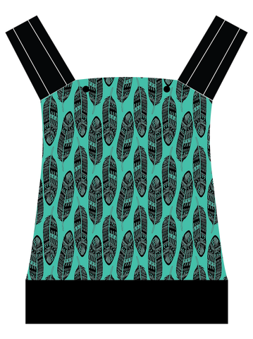 KB Carriers - Feathers Teal - CUSTOM  $189