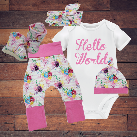 Infant Toddler Baby Sets - Floral Stripe ($10-$50)