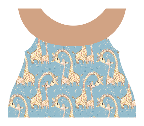 Clothing Set - Newborn - Mommy and Baby Giraffe