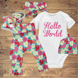Infant Toddler Baby Sets - Floral on Turquoise ($10-$50)